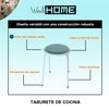 Taburete De Cocina Con Patas Metálicas Verde, 30,5x30,5x42,5 Wellhome