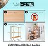 Estantería De Madera Con 3 Baldas, 90x35x4 Cm Wellhome