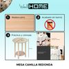 Mesa Camilla Gazte Sin Barniz, 45x45x75 Cm Wellhome