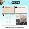 Mesita Auxiliar Rectangular Plegable, Acabao Blanco 48x35x64 Wellhome