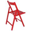 Silla Bas En Madera De Haya En Rojo, 43x47x79 Cm Wellhome