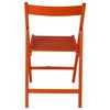 Silla Bas En Madera De Haya En Naranja, 43x47x79 Cm Wellhome