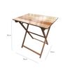 Mesa Velador De Haya Plegable En Barniz 70x70x76 Cm Wellhome