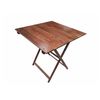 Mesa Velador De Haya Plegable En Nogal 70x70x76 Cm Wellhome