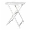 Mesa Velador De Haya Plegable En Blanco 70x50x76 Cm Wellhome