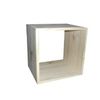 Cubo Almacenamiento 1 Compartimento Sin Barniz 36x30x36cm Wellhome