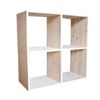 Cubo Almacamito 4 Compartimto Sin Barniz 70,4x30x70,5cm Wellhome