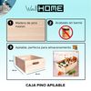 Caja De Almacenaje Apilable Pino Macizo 40x30x15cm Wellhome