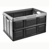 Set 2 Cajas Plegables 46l/62l Plata Y Negro, Azul Y Negro Tontarelli