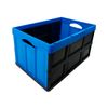 Set 2 Cajas  Plegables 46l/62l Plata Y Negro, Azul Y Negro