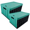 Set 2 Cajas Multiusos 46l/62l Verde Y Negro Tontarelli