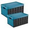 Set 2 Cajas  Multiusos 46l/62l Azul Y Negro