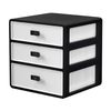 Organizador De Ropa Interior Con 3 Cajones Negro Y Blanco