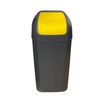 Set De 2 Cubos - Papeleras Con Tapa Basculante De 15l/u Color Amarillo