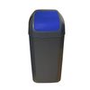 Set De 2 Cubos - Papeleras Con Tapa Basculante De 15l/u Color Azul