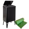 Wellhome Cubo Basura Inteligente 40l,alto 71,5(35,5x26)negro 30 Bolsas  Basura Adaptadas