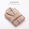 Set De Albornoz L-xl 100% Algodón Beige + Alfombrilla De Baño Beige 50x80cm Scalpers Home