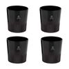 Set De 4 Vasos Negros Para Whiskey 345ml Scalpers Home