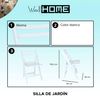 Silla Plegable 44x39x78,5cm Blanca Elo