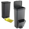 Ack Cubo Reciclaje 70l Vertical, 2 Compartimentos, Incluye 20 Bolsas: 30l