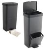 Ack Cubo Reciclaje 70l Vertical, 2 Compartimentos, Incluye 20 Bolsas: 10l