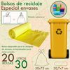 10 Rollos 20 Bolsas Autocierre 30l, Especiales Envases, Cubos Altos 50x75cm