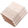 Set 3 Toallas Scalpers De Ducha (150x90), 100% Algodón, 470 Gsm, Beige Raya Marrón