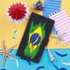 German Tech® - Funda Libro Bandera Pintada Brasil Para Motorola Moto C