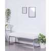 Banco Diseño Tapizado En Polipiel Con Acero Cromado 131x48x47cm - Blanco