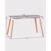 Mesa De Comedor Rectangular  120x80x75cm - Blanco