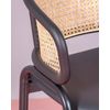 Silla Metálica Con Reposabrazos Con Respaldo En Ratán 56x47x79cm - Negro