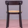 Silla De Diseño En Madera De Fresno Y Asiento De Ratán 44x45x75cm - Negro