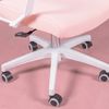 Silla De Escritorio Ergonomica Con Ruedas Y Reposabrazos 60x58x100cm - Rosa