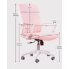 Silla De Escritorio Ergonomica Con Ruedas Y Reposabrazos 60x58x100cm - Rosa