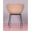 Silla Vintage Con Reposabrzos Tapizada En Polipiel Encerado 59x51x79cm - Beige