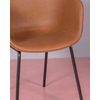 Silla Vintage Con Reposabrzos Tapizada En Polipiel Encerado 59x51x79cm - Naranja