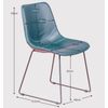 Silla Industrial Vintage Tapizada En Polipiel 49x52x82cm - Azul Verdoso