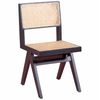 Silla Cásica En Rattan Natural Y Madera De Fresno 44x52x83cm - Negro