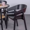 Silla De Comedor En Madera De Fresno Natural 55x52x78cm - Negro