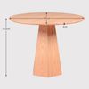 Mesa De Comedor Con Pie Central En Madera De Fresno  100x100x77cm - Fresno Natural