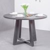 Mesa De Comedor Redonda En Fresno Natural  115x115x77cm - Negro