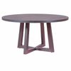 Mesa De Comedor Redonda En Fresno Natural  150x150x78cm - Negro