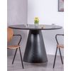 Mesa De Comedor Con Pie Central En Madera De Fresno  120x120x77cm - Negro