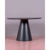 Mesa De Comedor Con Pie Central En Madera De Fresno  120x120x77cm - Negro