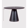 Mesa De Comedor Con Pie Central En Madera De Fresno  120x120x77cm - Negro