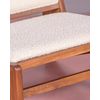 Sillón Bajo En Madera De Teca Y Tapizado En Tejido Bouclé 60x71x57cm - Blanco