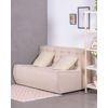 Sofa De 2 Plazas Tapizado En Algodón 141x90x80cm - Beige