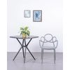 Pack De 4 Sillas De Diseño Con Reposabrazos Para El Jardín 56x45x84cm - Gris