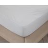 Sábana Bajera Ajustable Lisa Blanco Cama 135 Cm - 135x190/200 Cm, 100% Algodón.