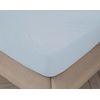 Sábana Bajera Ajustable Lisa Celeste Cama 90 Cm - 90x190/200 Cm, 100% Algodón.